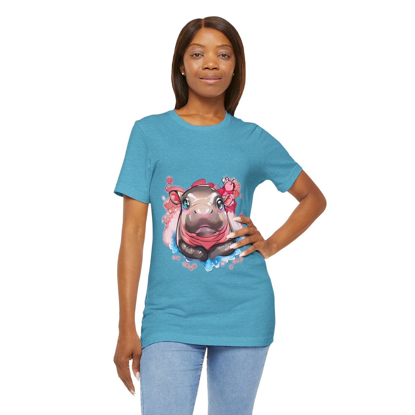 'Hippo Heart' Boyfriend Tee