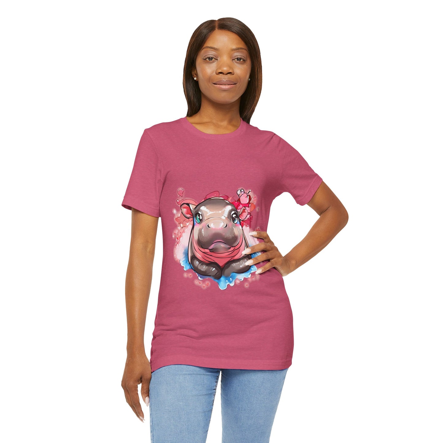 'Hippo Heart' Boyfriend Tee