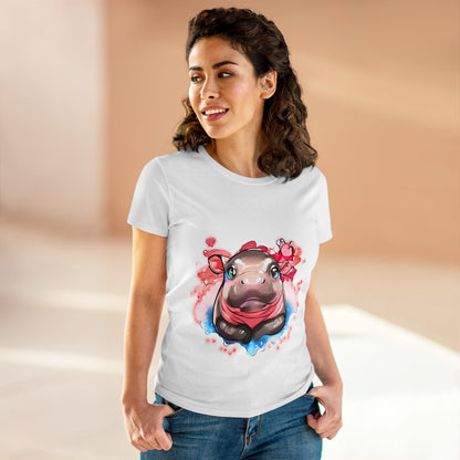 'Hippo Heart' Comfy Cotton Tee