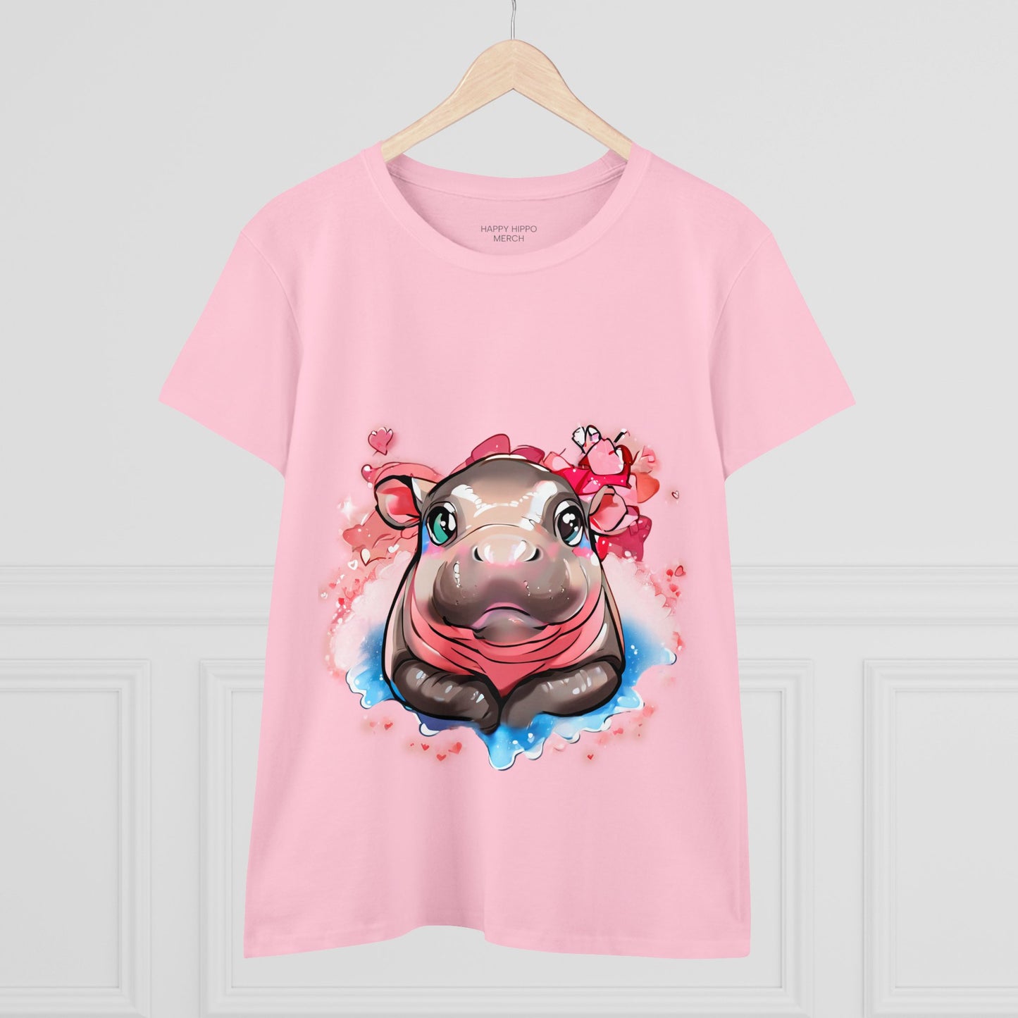'Hippo Heart' Comfy Cotton Tee