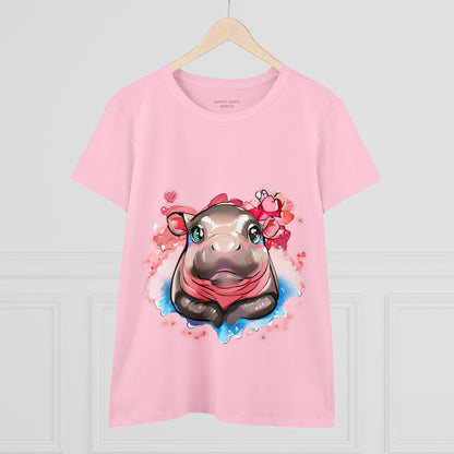 'Hippo Heart' Comfy Cotton Tee