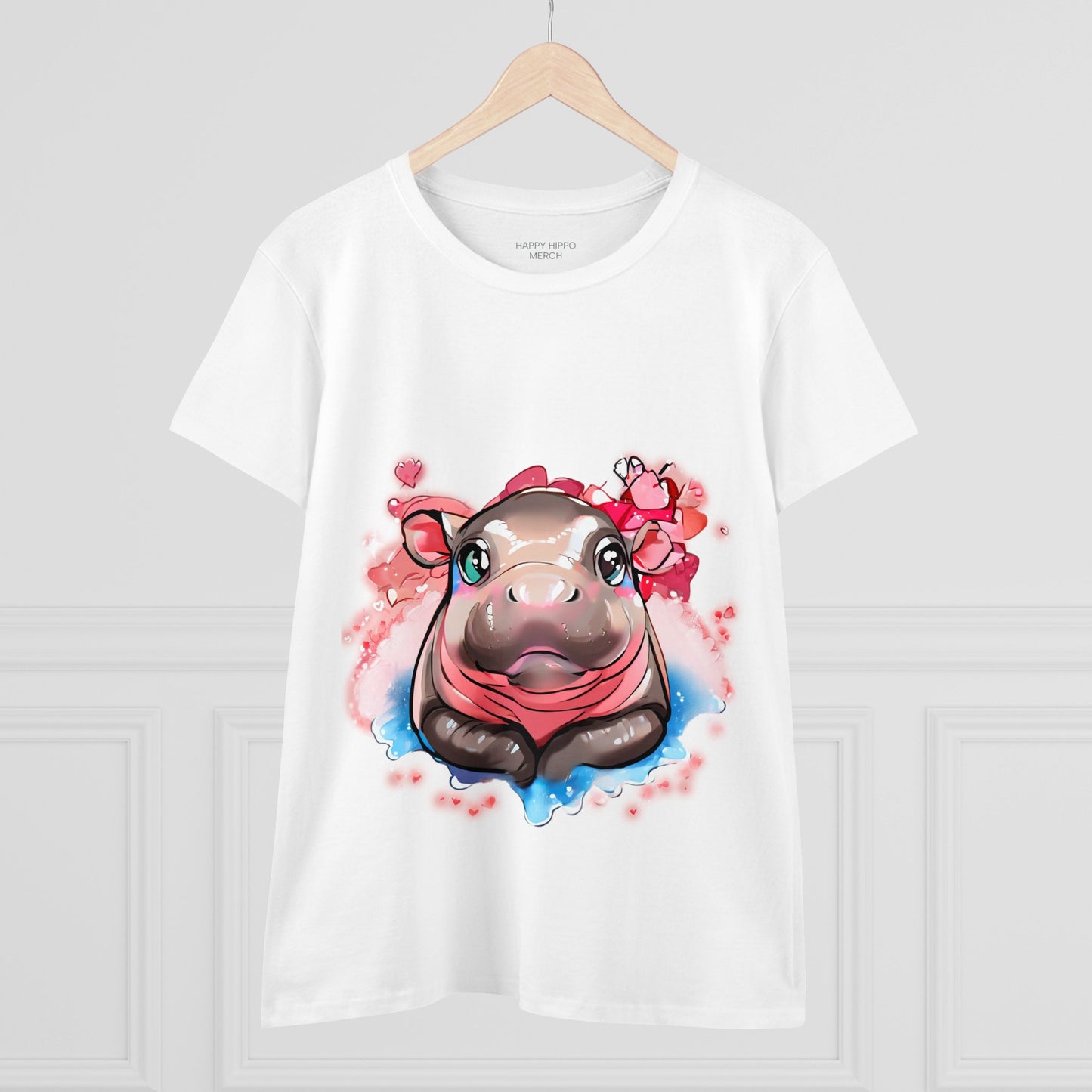 'Hippo Heart' Comfy Cotton Tee