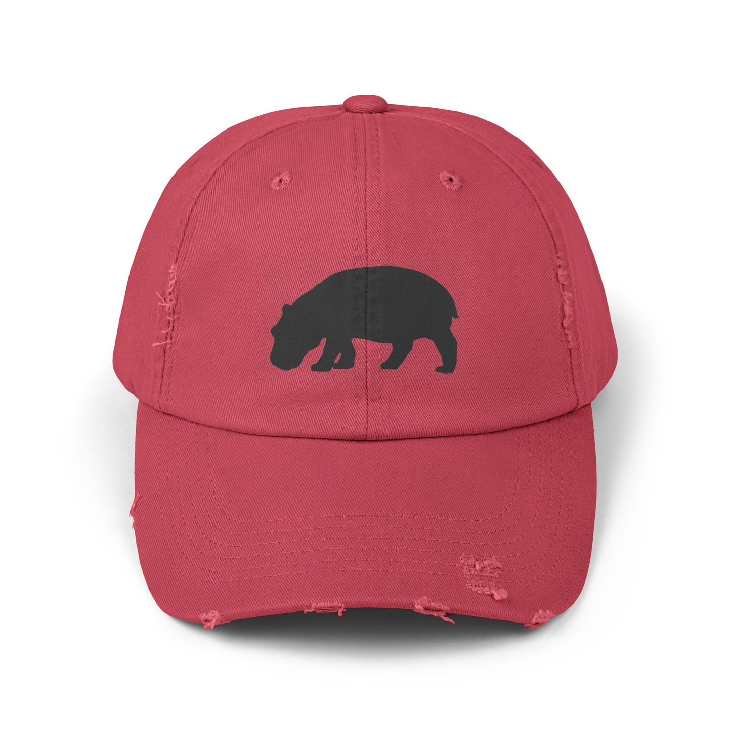 Distressed Cap (Black Hippo)