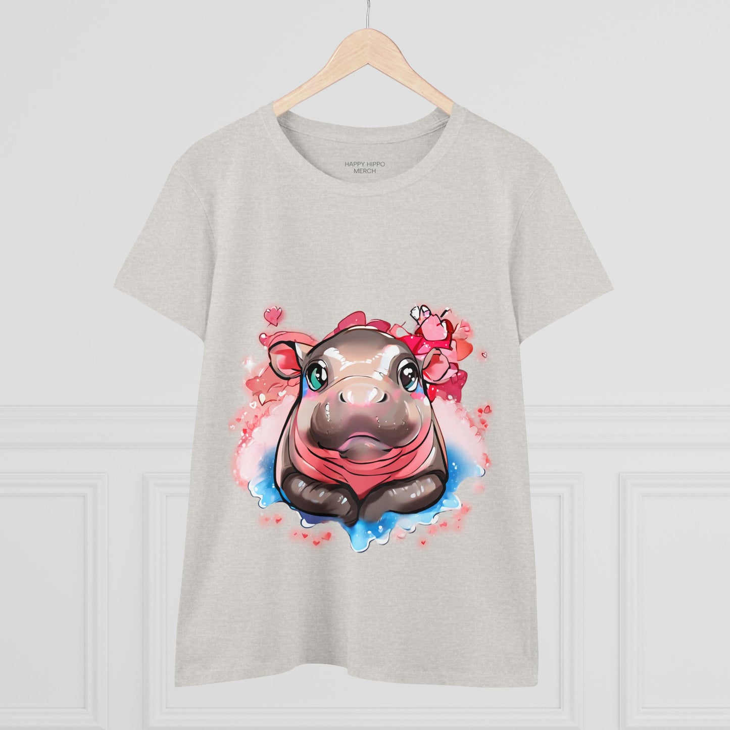 'Hippo Heart' Comfy Cotton Tee