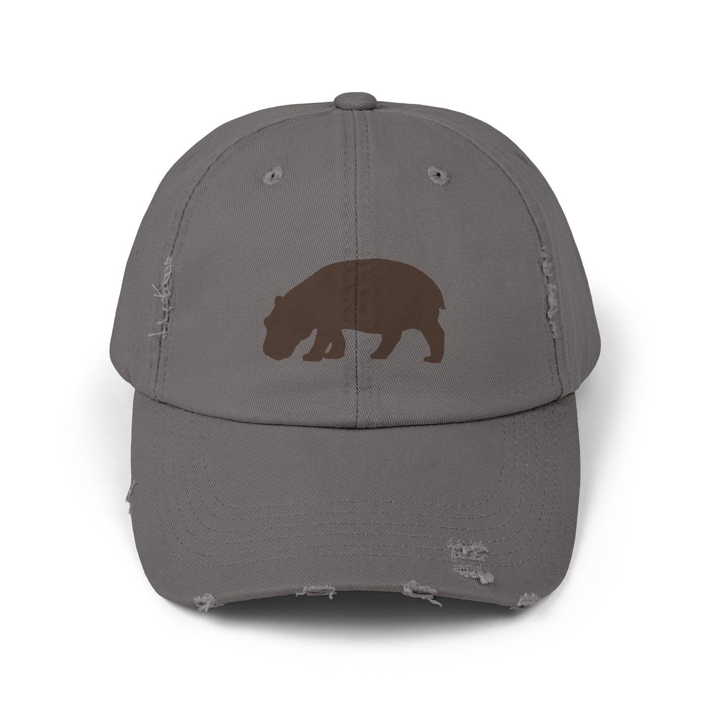 Distressed Cap (Brown Hippo)