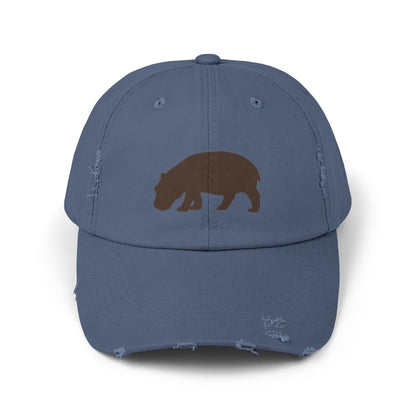 Distressed Cap (Brown Hippo)