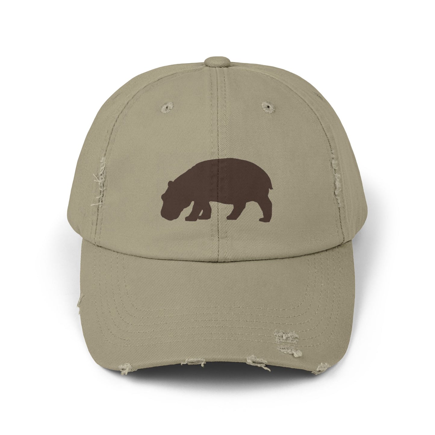 Distressed Cap (Brown Hippo)