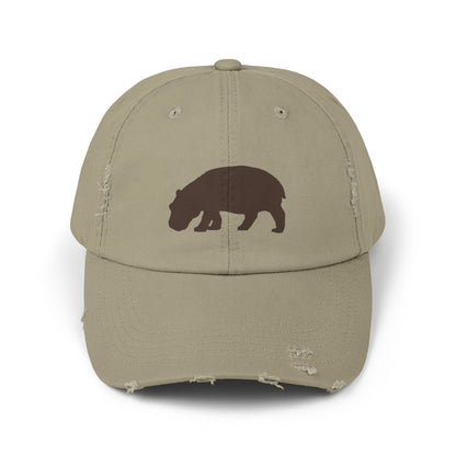 Distressed Cap (Brown Hippo)