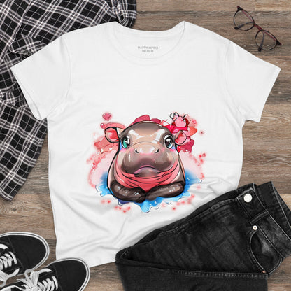 'Hippo Heart' Comfy Cotton Tee