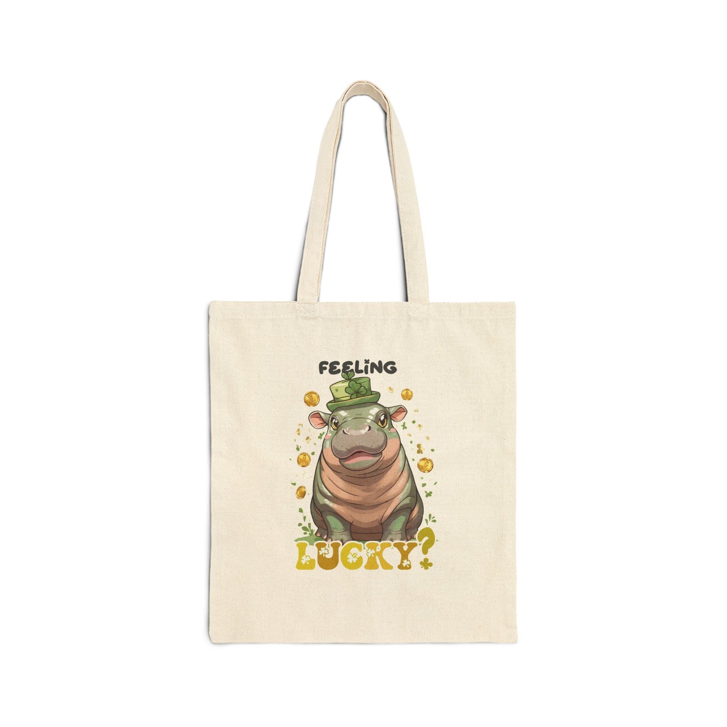 'Feeling Lucky' Cotton Canvas Tote Bag