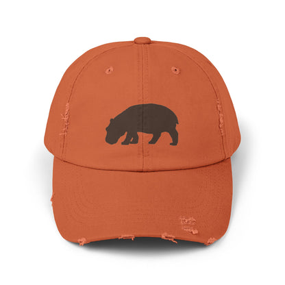 Distressed Cap (Brown Hippo)